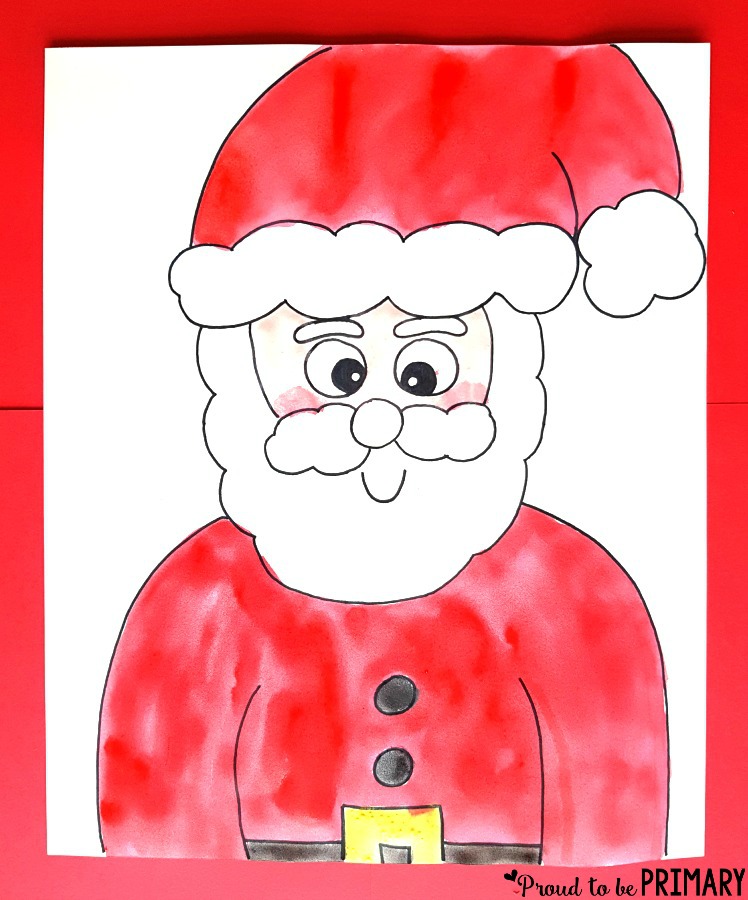 748x900 Santa Claus Directed Drawing