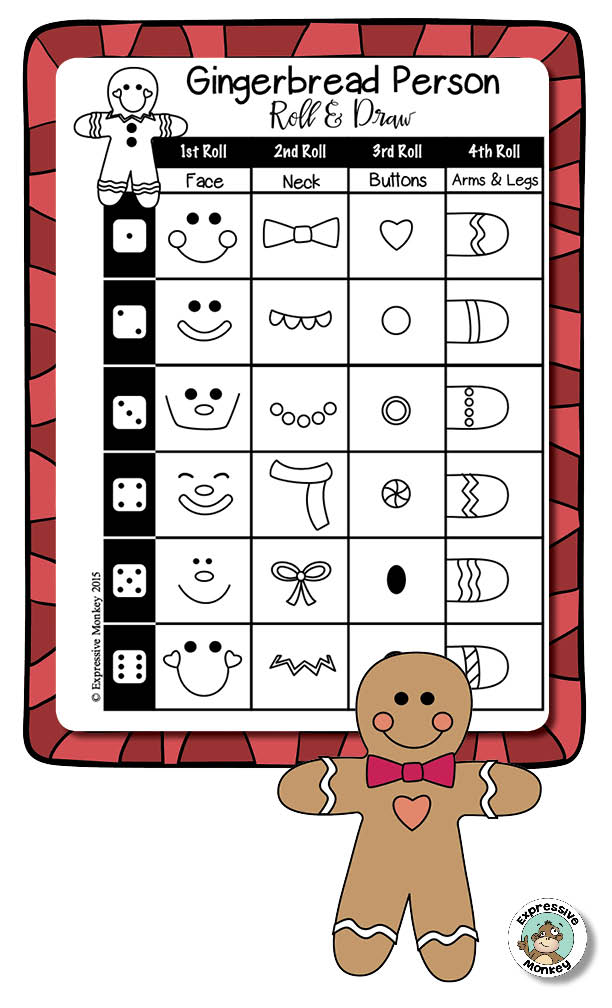 612x1008 Art Activity Winter Drawing Fun {Easy Art Sub Plan} Gingerbread