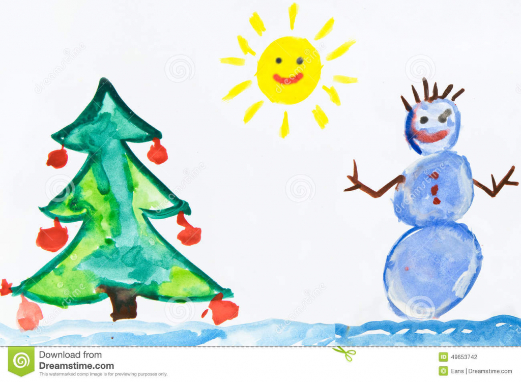 1024x751 Christmas Drawing For Children