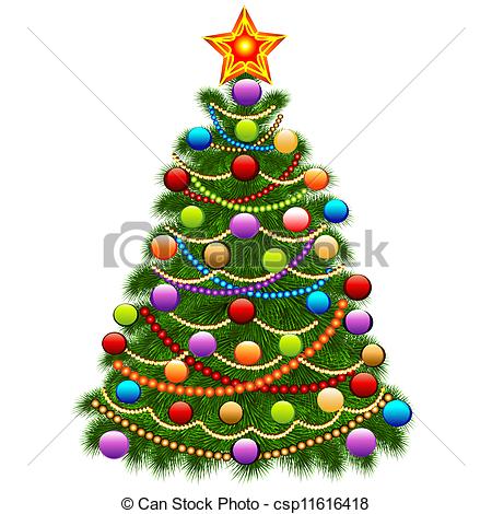 450x470 How To Draw And Decorate A Christmas Tree] Learn How To Draw