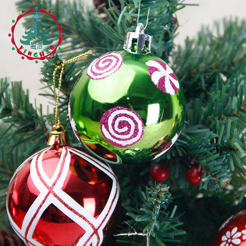 800x800 Inhoo 6pcs Global Color Drawing Decorations Ball 6cm Christmas