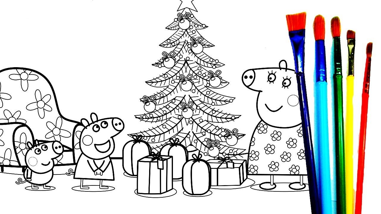 1280x720 Opening Christmas Presents Coloring Pages With Nursery Rhymes