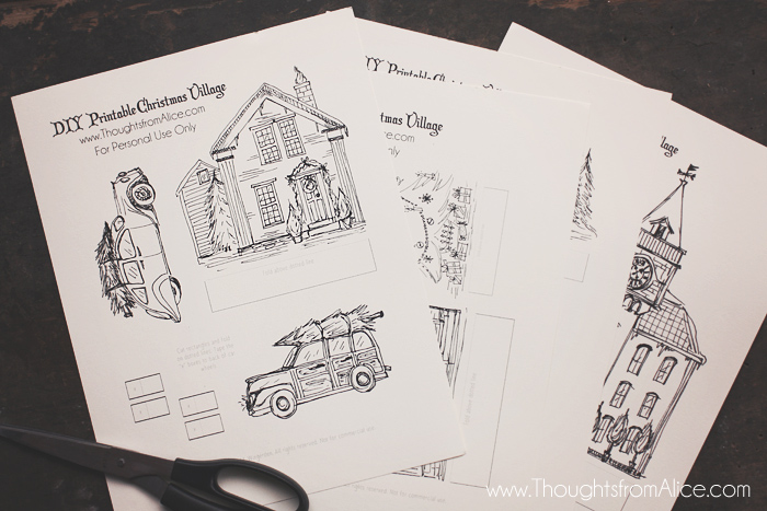 700x467 Diy Printable Christmas Village {Anthropologie Inspired}