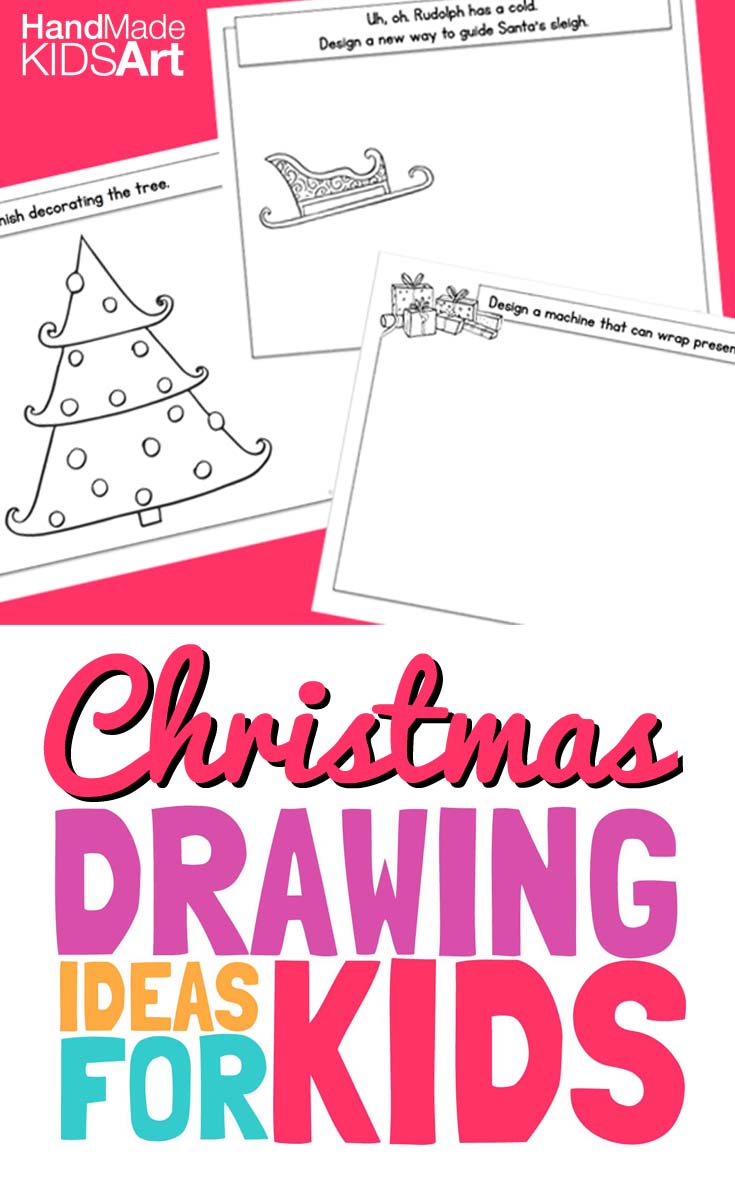 735x1200 Creative Christmas Drawing Ideas For Kids