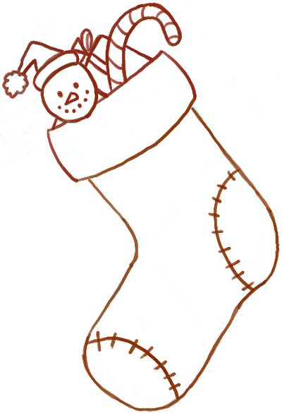 400x585 Easy Kids Christmas Drawing