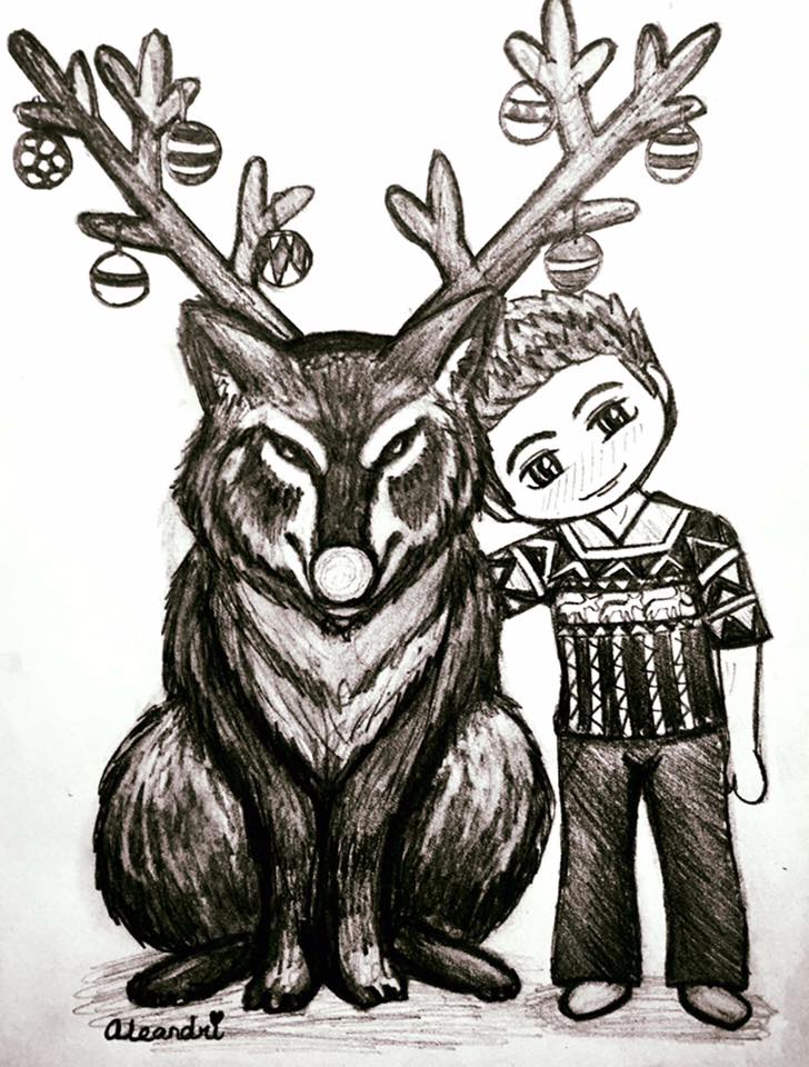 728x960 Teen Wolf Christmas Drawing By Aleandri By Aleandriseige