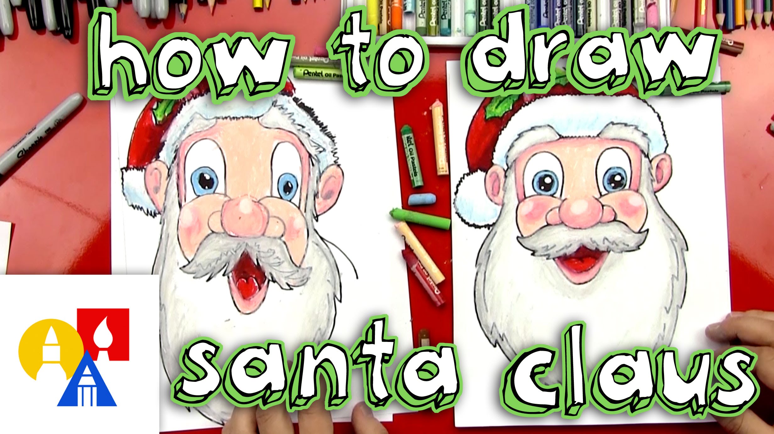 2463x1381 How To Draw Santa Claus's Face
