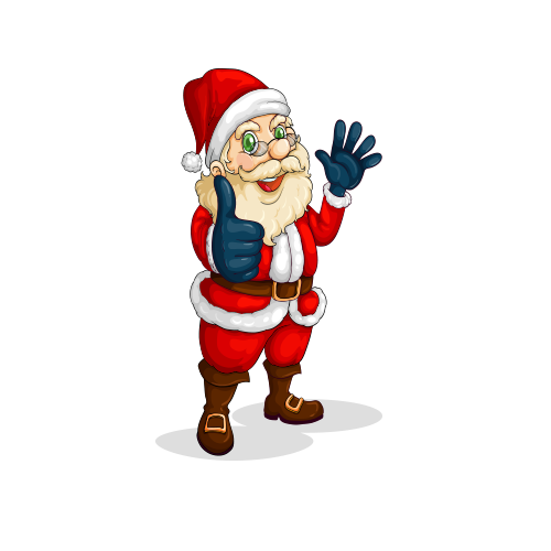 500x500 Santa Claus Reindeer Christmas Drawing