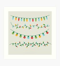 210x230 Christmas Lights Drawing Art Prints Redbubble