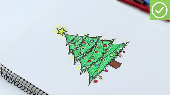550x309 How To Draw Christmas Trees (With Pictures)