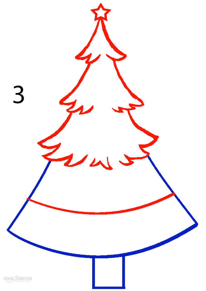 700x991 How To Draw A Christmas Tree (Step By Step Pictures) Cool2bkids