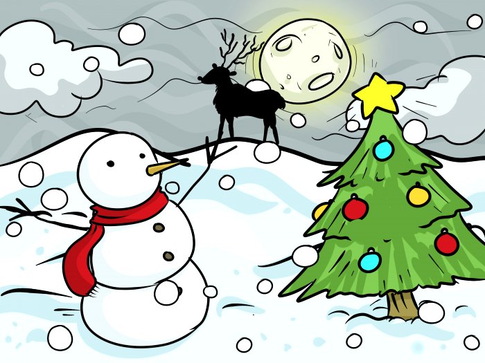 700x525 Easy Drawing Of Christmas Season That You Will Think