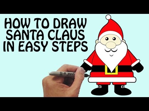 480x360 How To Draw Santa Claus In Easy Steps Festival Drawing For Kids