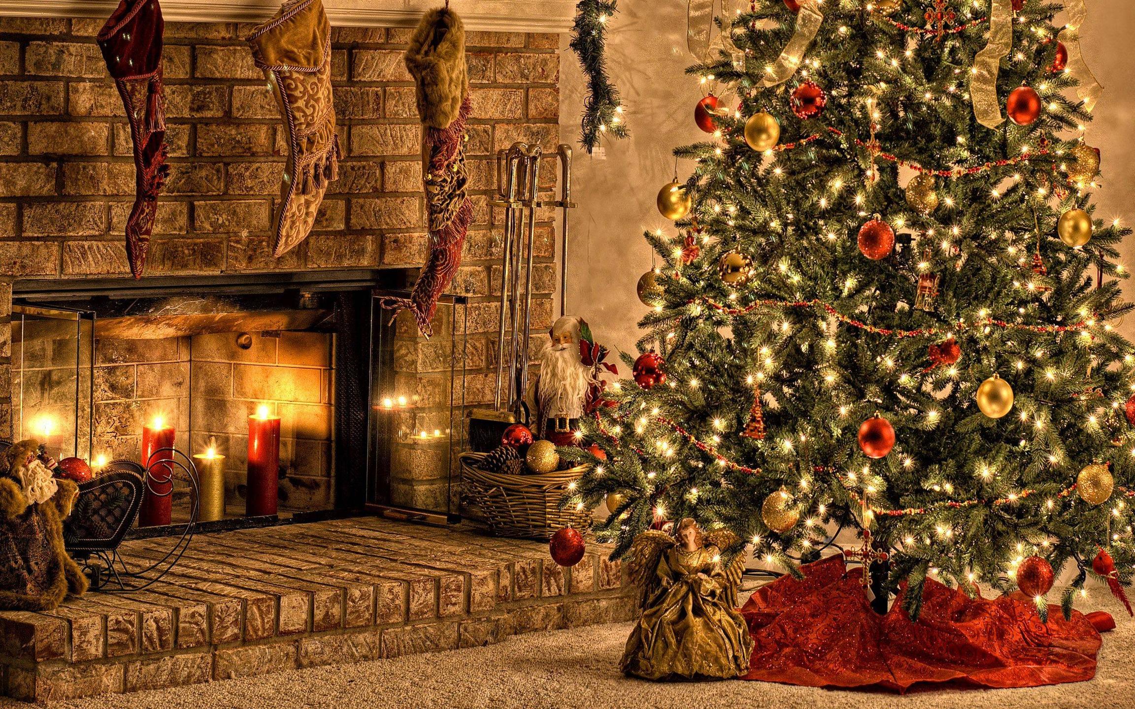2304x1440 Christmas Fireplace Backgrounds Wallpaper Cave Wallpapers Full Hd