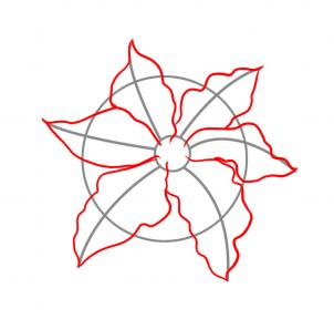 302x288 How To Draw A Poinsettia, Step By Step, Flowers, Pop Culture, Free
