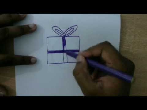 480x360 How To Draw A Christmas Gift Box
