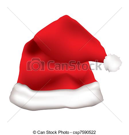 450x470 Red Father Christmas Cap. Red Father Christmas Hat With Vector