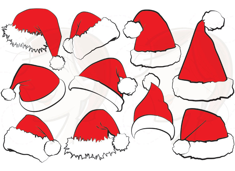 750x546 Santa Hat Svg Clipart Christmas Santa Claus Hat Clip Art Santa