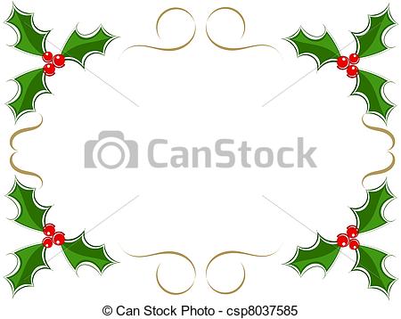 450x358 Holly Berry Frame. Christmas Holly Frame