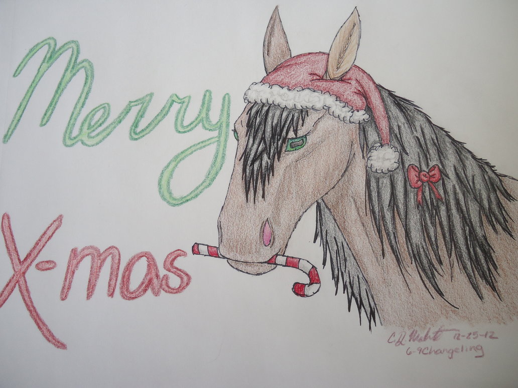 1032x774 Colored Christmas Horse By 6 9changeling