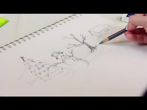 480x360 How To Draw A Simple Christmas Scene Decorating For Christmas