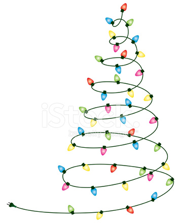 357x439 Christmas Lights Tree Stock Vector