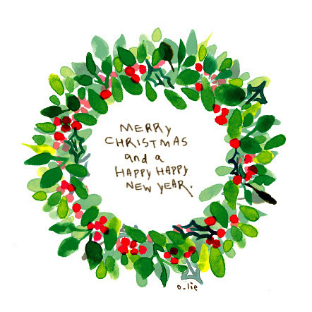 442x442 Merry Christmas Christmas Drawing Art Watercolor New Year