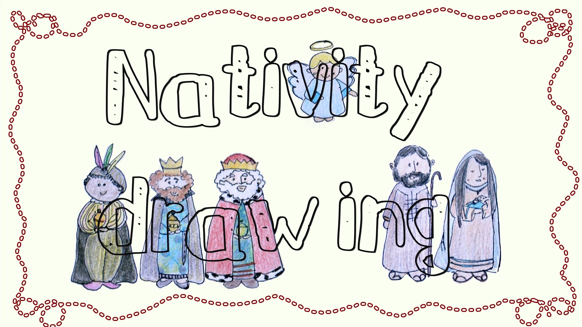 1920x1080 Simple Nativity Drawing Easy Tutorial For Christmas
