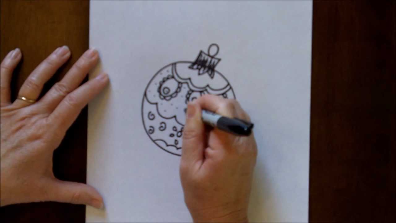 1280x720 How To Draw A Christmas Ornament Easy Step By Step Kids Drawing