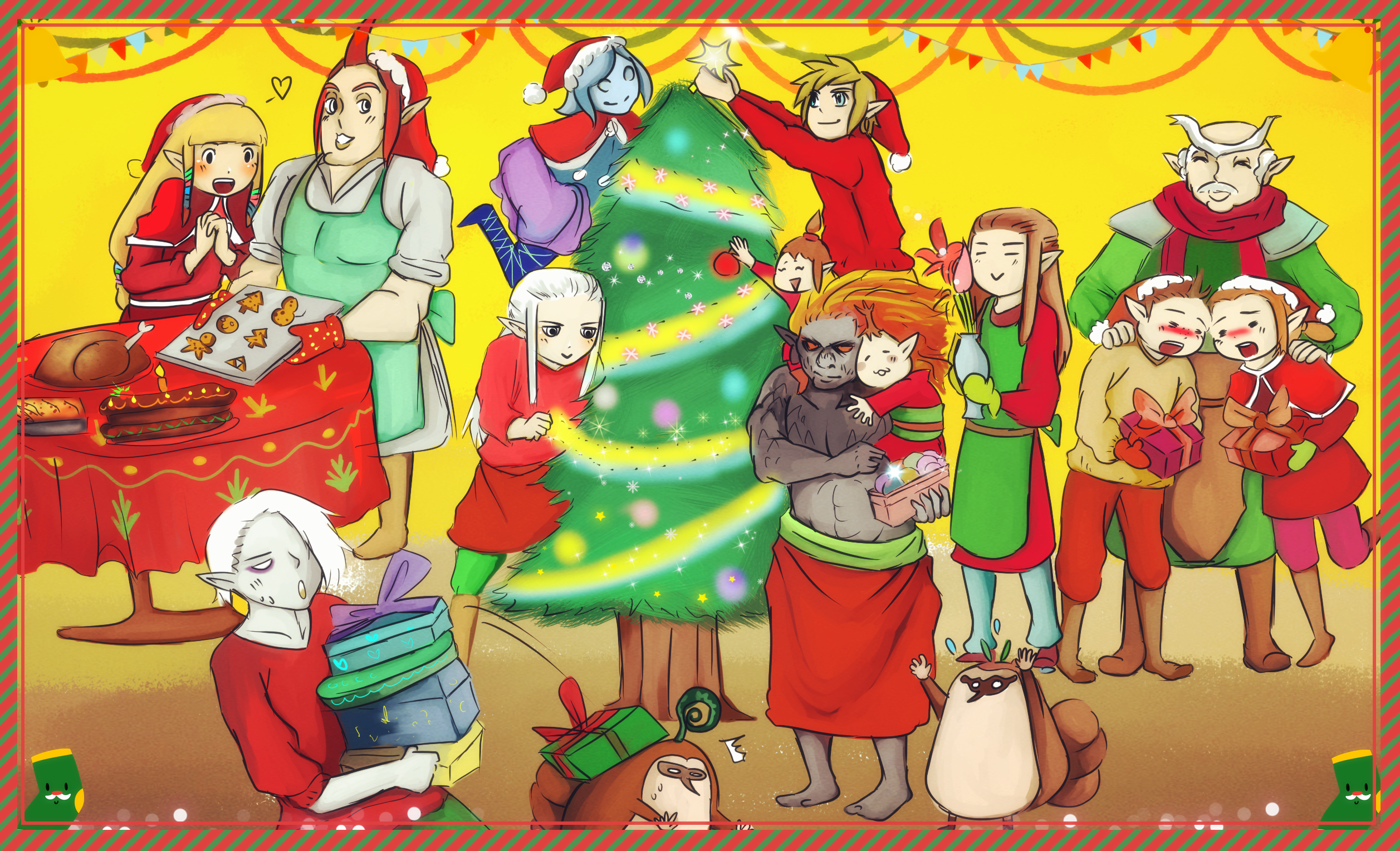 2514x1528 Skyward Sword Making Christmas Party By Christy58ying