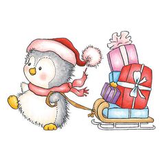 Christmas Penguin Drawing at GetDrawings | Free download