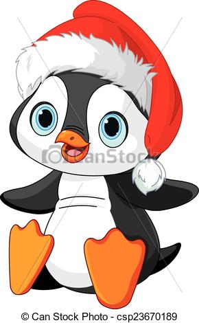 290x470 Illustration Of Cute Christmas Penguin Vector
