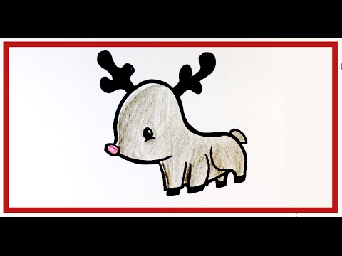480x360 How To Draw A Cute Reindeer
