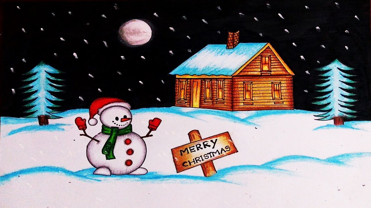 1280x720 Christmas Drawings