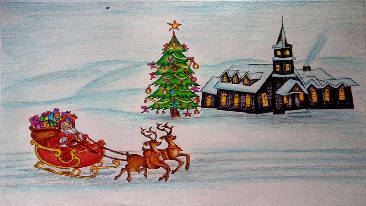1280x720 Christmas Drawings