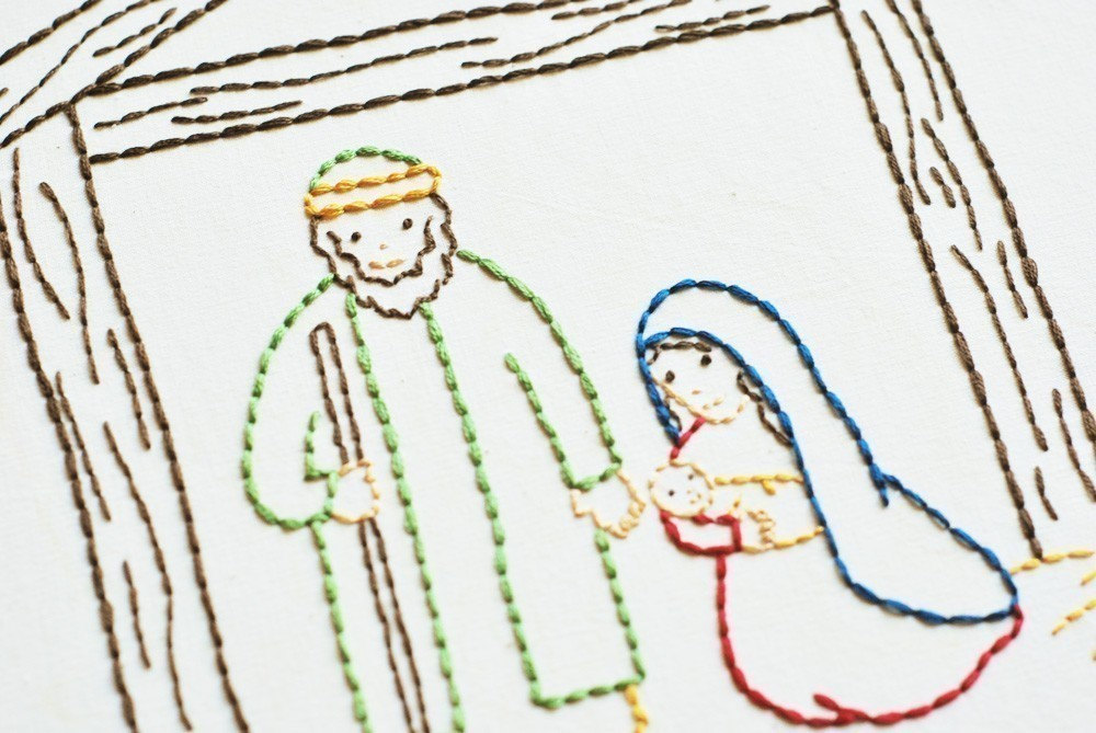 1000x669 The Stable Christmas Nativity Pdf Embroidery Pattern