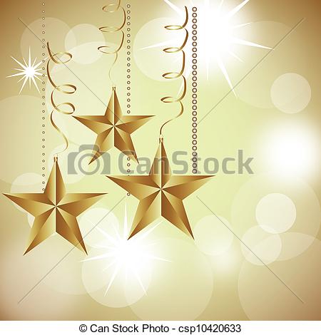 450x470 Christmas Stars On Abstract White Lights Background. Vector