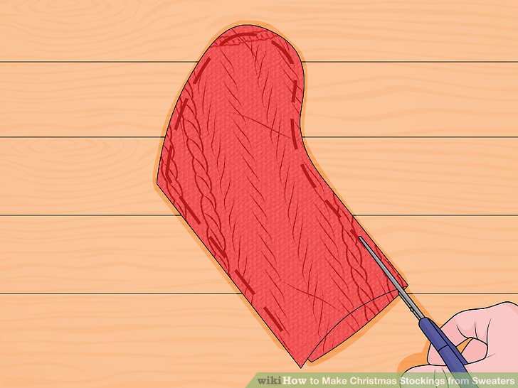 728x546 How To Make Christmas Stockings From Sweaters 13 Steps