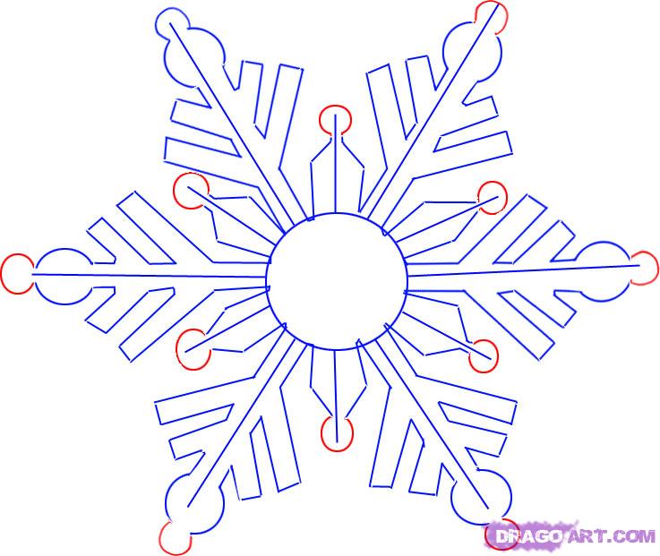 737x621 How To Draw A Snowflake, Step By Step, Christmas Stuff, Seasonal