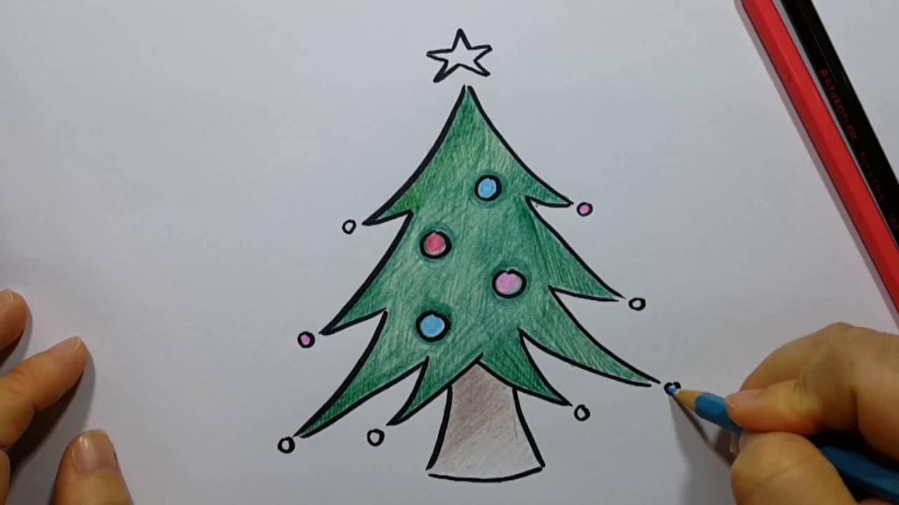 1280x720 How To Draw Christmas Tree Easy And Fun!! Youtube For Easy