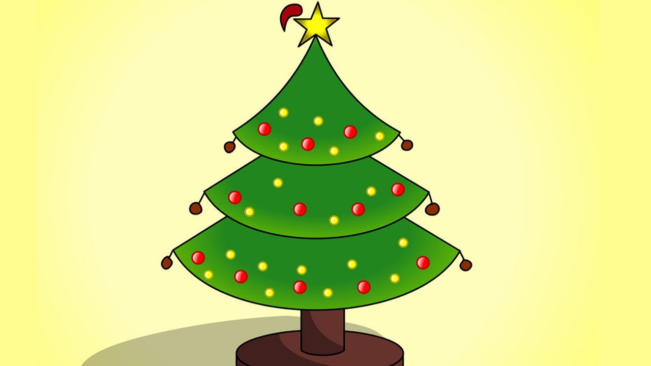 1280x720 Easy To Draw Christmas Tree