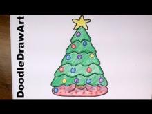 220x165 How To Draw Christmas Tree. Drawings Ideas For Kids