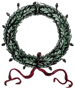 250x295 Christmas Wreath Drawing