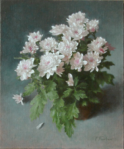 417x500 Step By Step Painting Demonstration Winter Chrysanthemums