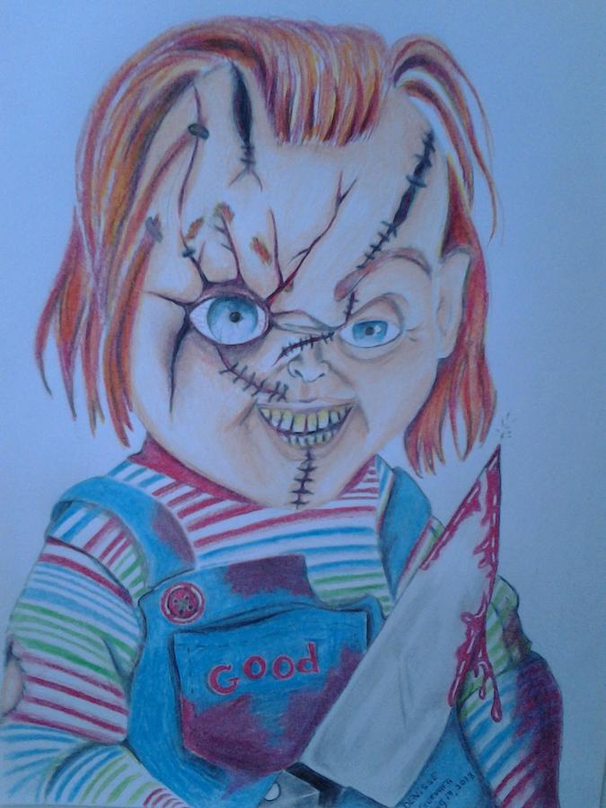 675x900 Hi I'Am Chucky Wanna Play Drawing By Denisse Del Mar Guevara