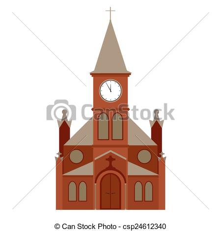 450x470 Vector Church Building, Christian Religion Icon Eps Vector