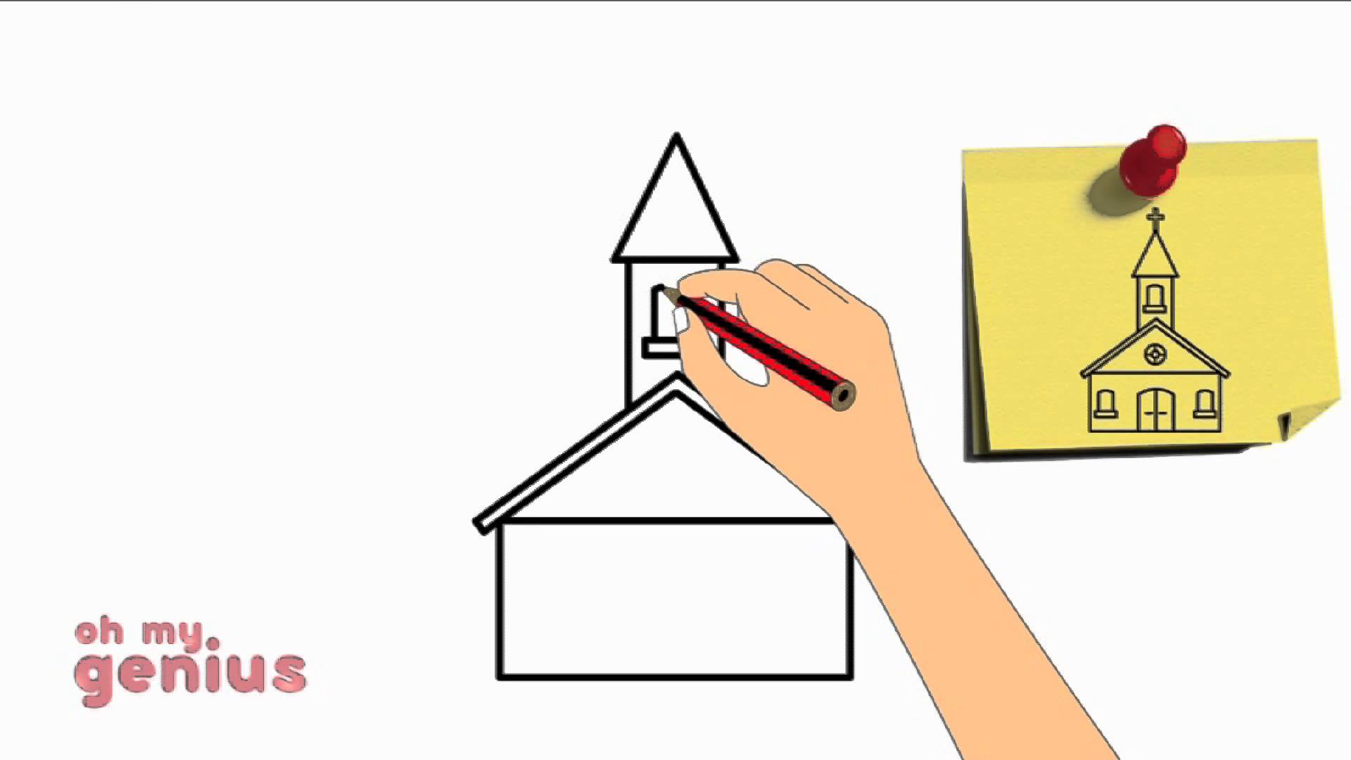 1920x1080 How To Draw A Church