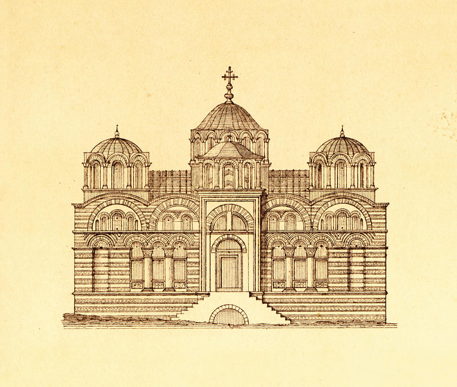 900x763 Pammakaristos Byzantine Church In Constantinople Drawing By Pictus