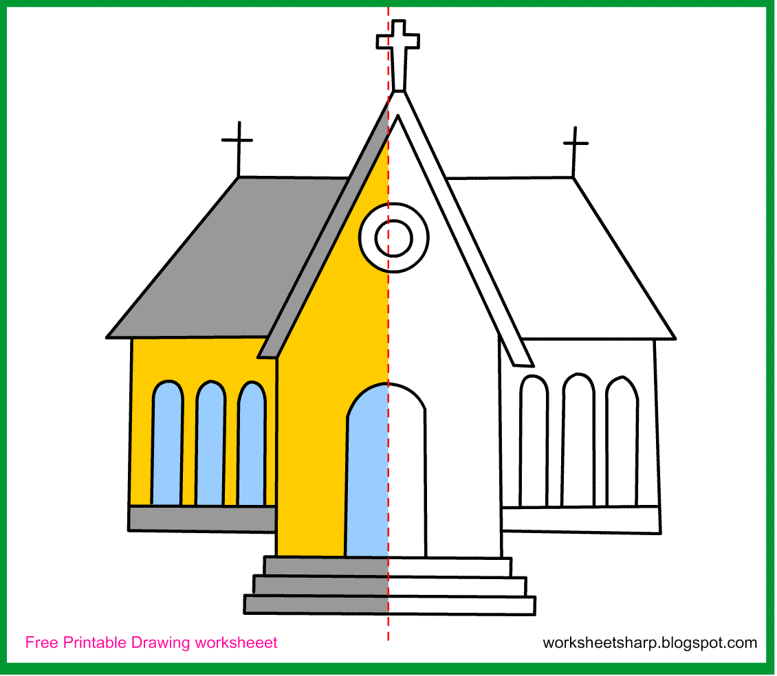 1130x984 Free Drawing Worksheets Printable Church Drawing Worksheets