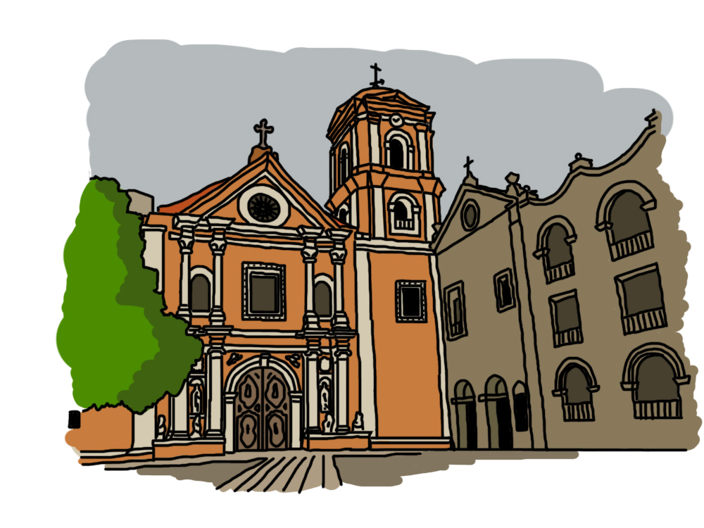 1000x750 San Agustin Church Digital Drawing
